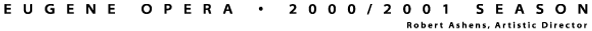2000-2001 Season. Robert Ashens, Artistic Director