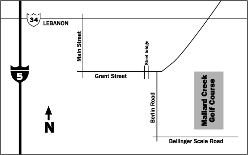 Map to Mallard Creek Golf Course