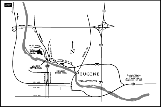 Map to Tokatee Golf Club